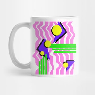 90's Vibrant Geometric Pattern T-Shirt Mug